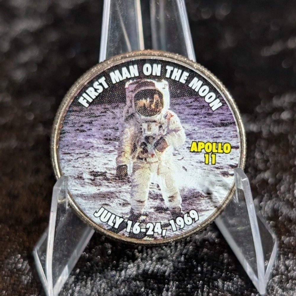 Colorized Kennedy Half Dollar Apollo 11 First Man On Moon Space Series 2015 D